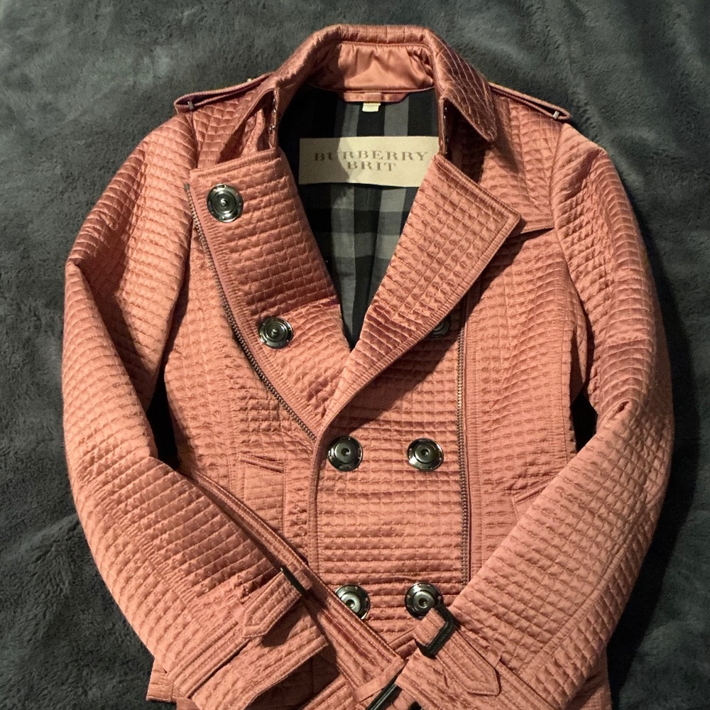 Burberry Quilted Motorcycle Jacket - Women’s Sz 4